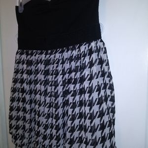 Strapless mini dress